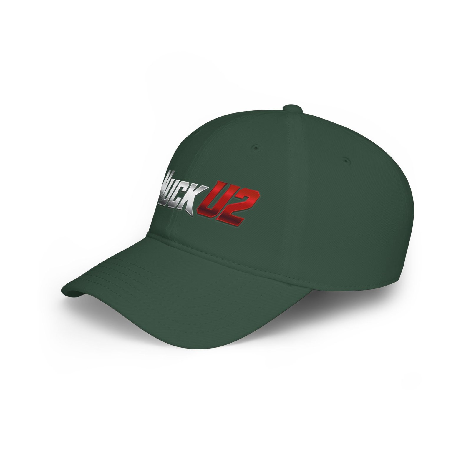 MuckU2 Poker Cap – Silver & Red Logo Baseball Hat