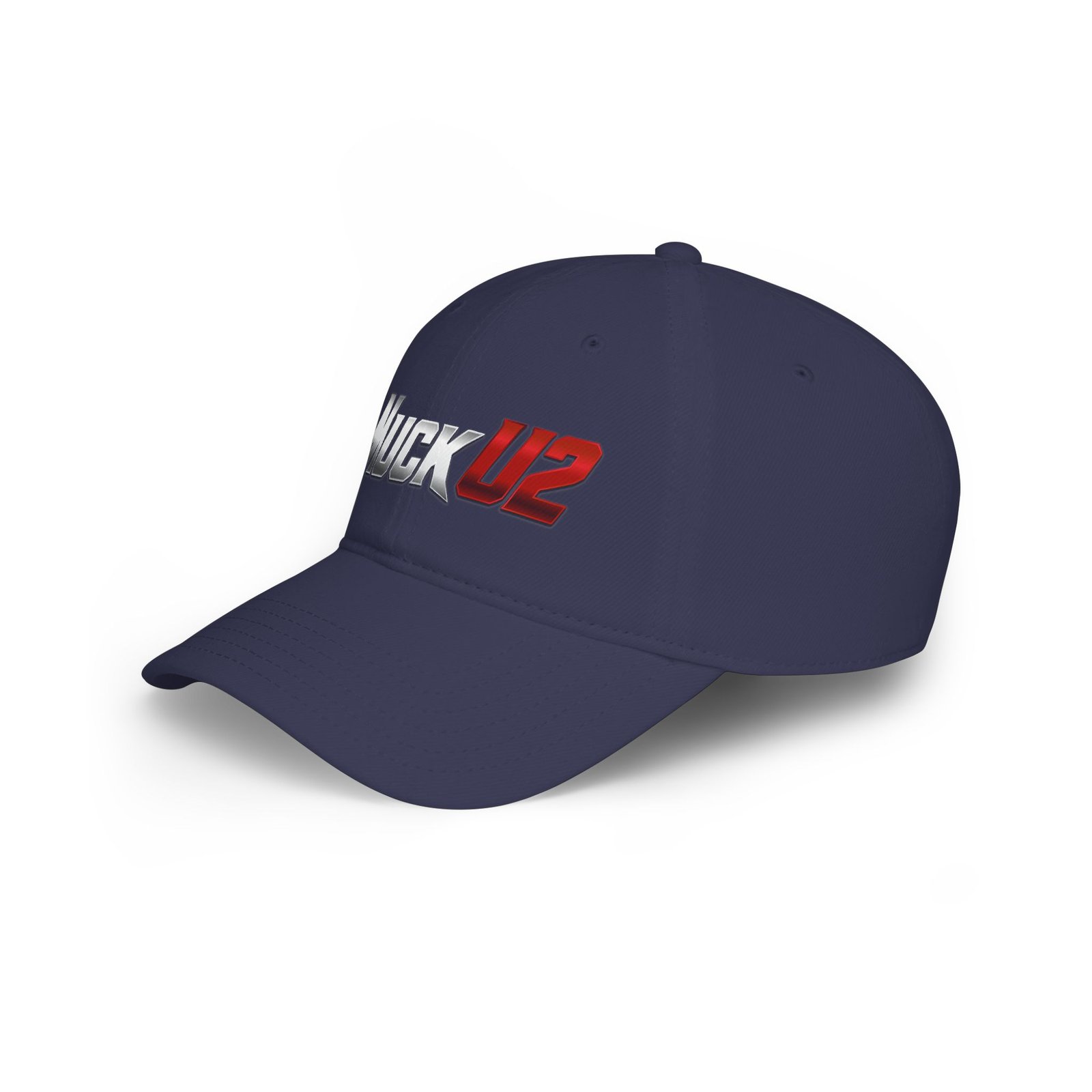 MuckU2 Poker Cap – Silver & Red Logo Baseball Hat