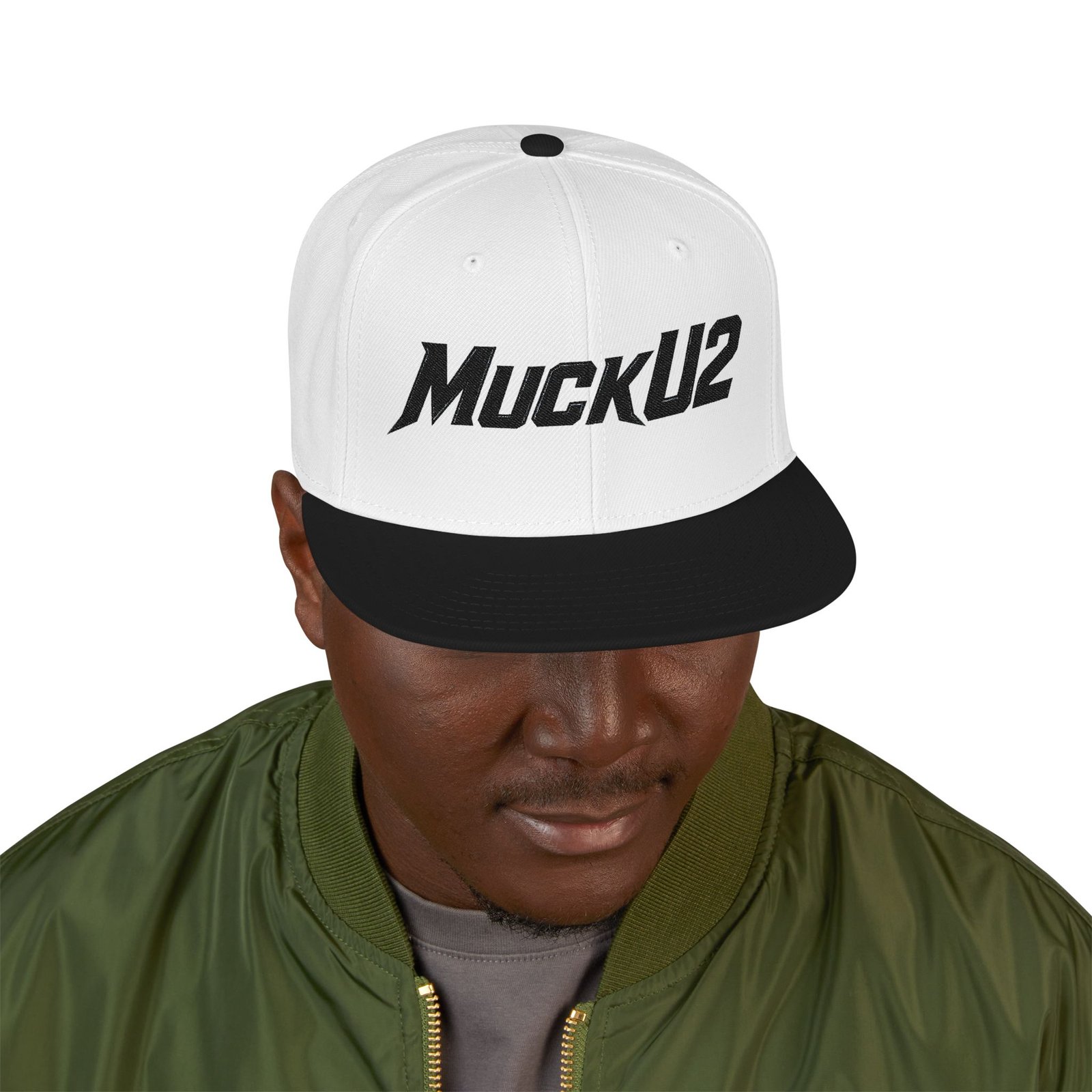 MuckU2 Snapback Poker Cap – Black Logo