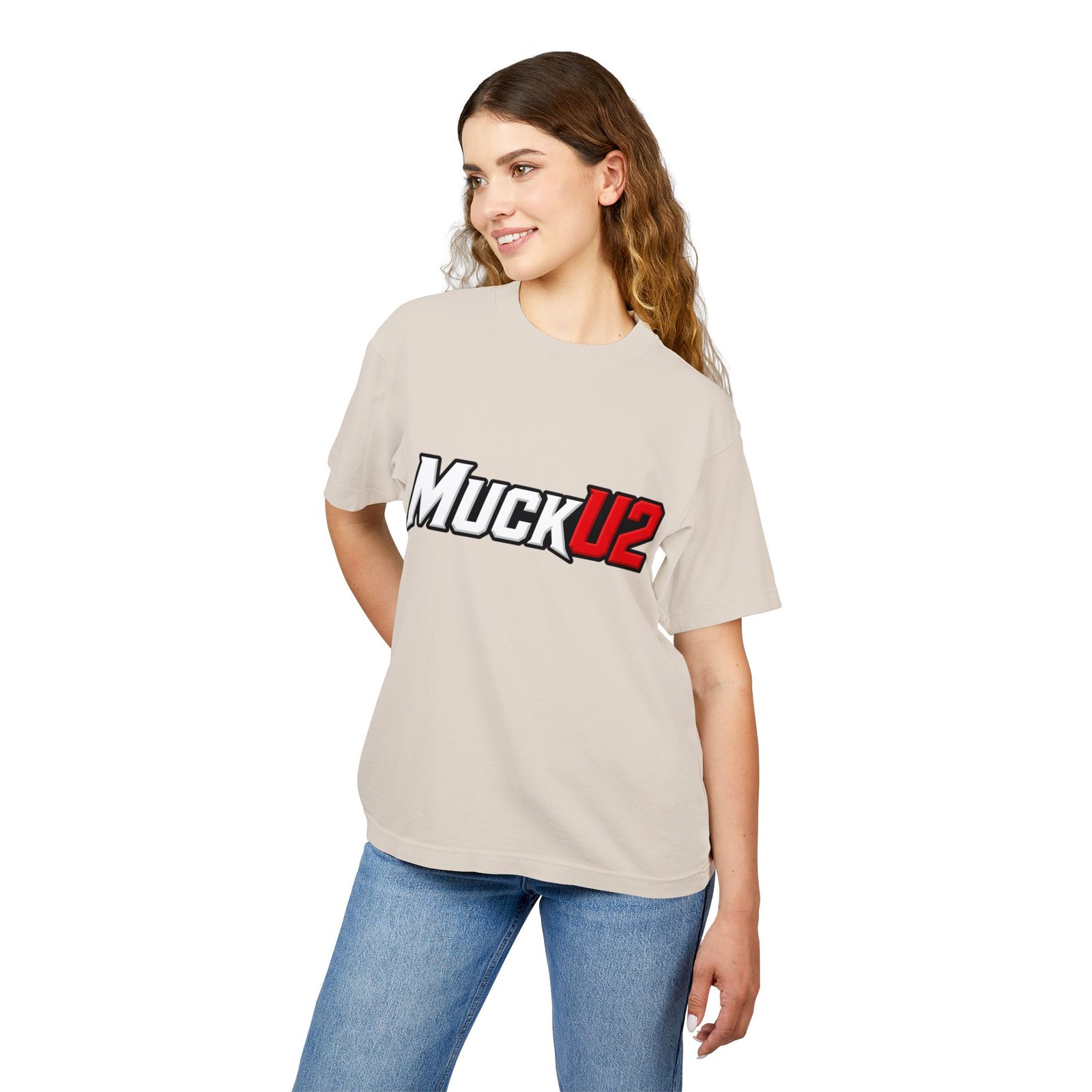 MuckU2 T-Shirt – White & Red Logo Poker Graphic Tee