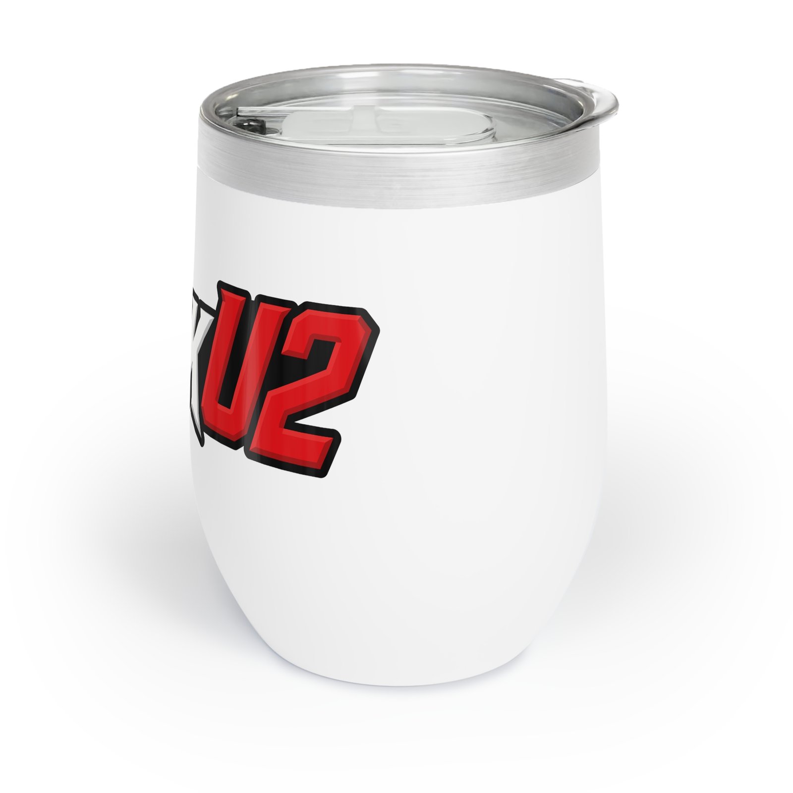 MuckU2 Wine Tumbler – White & Red Poker Logo