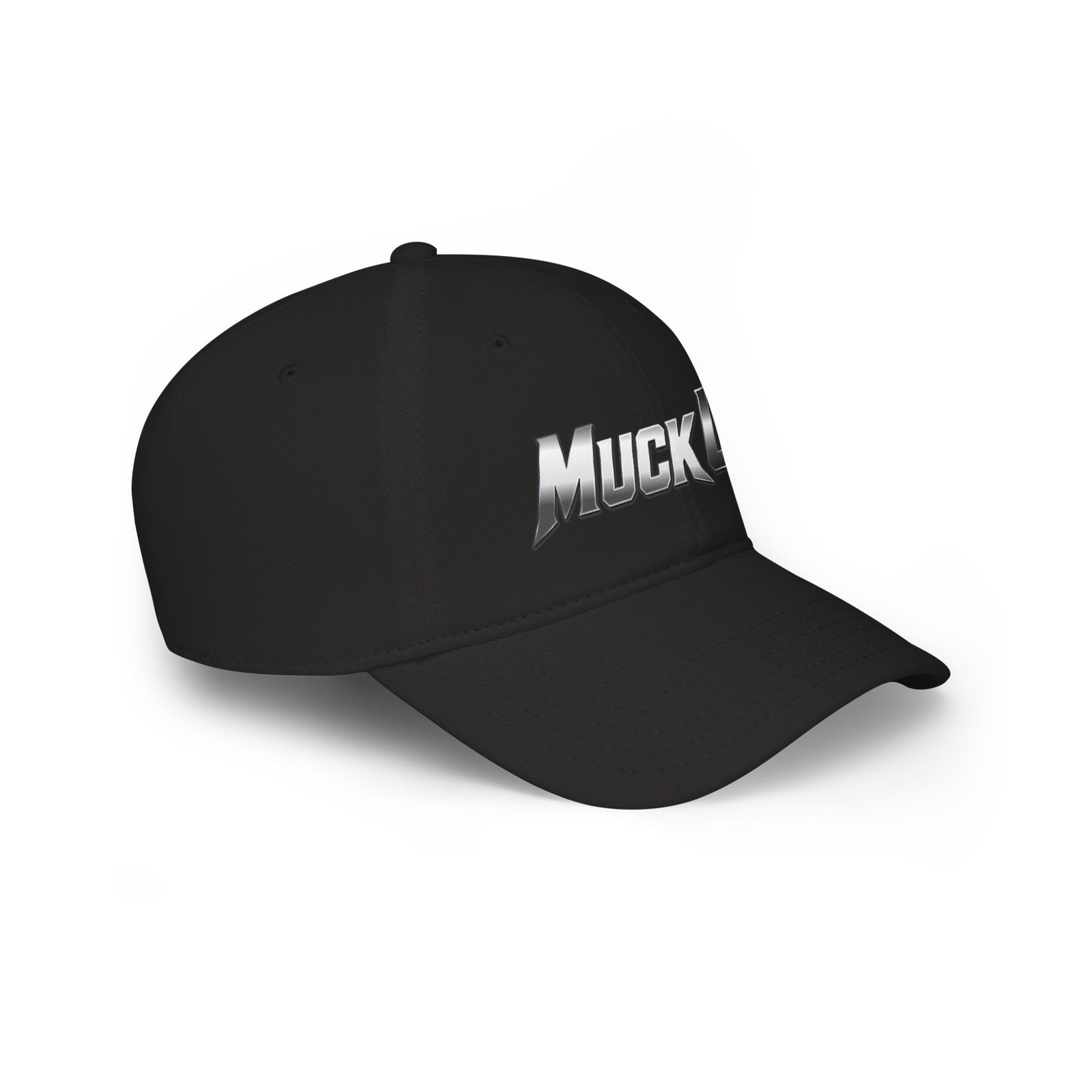 MuckU2 Poker Cap – Silver Logo Baseball Hat