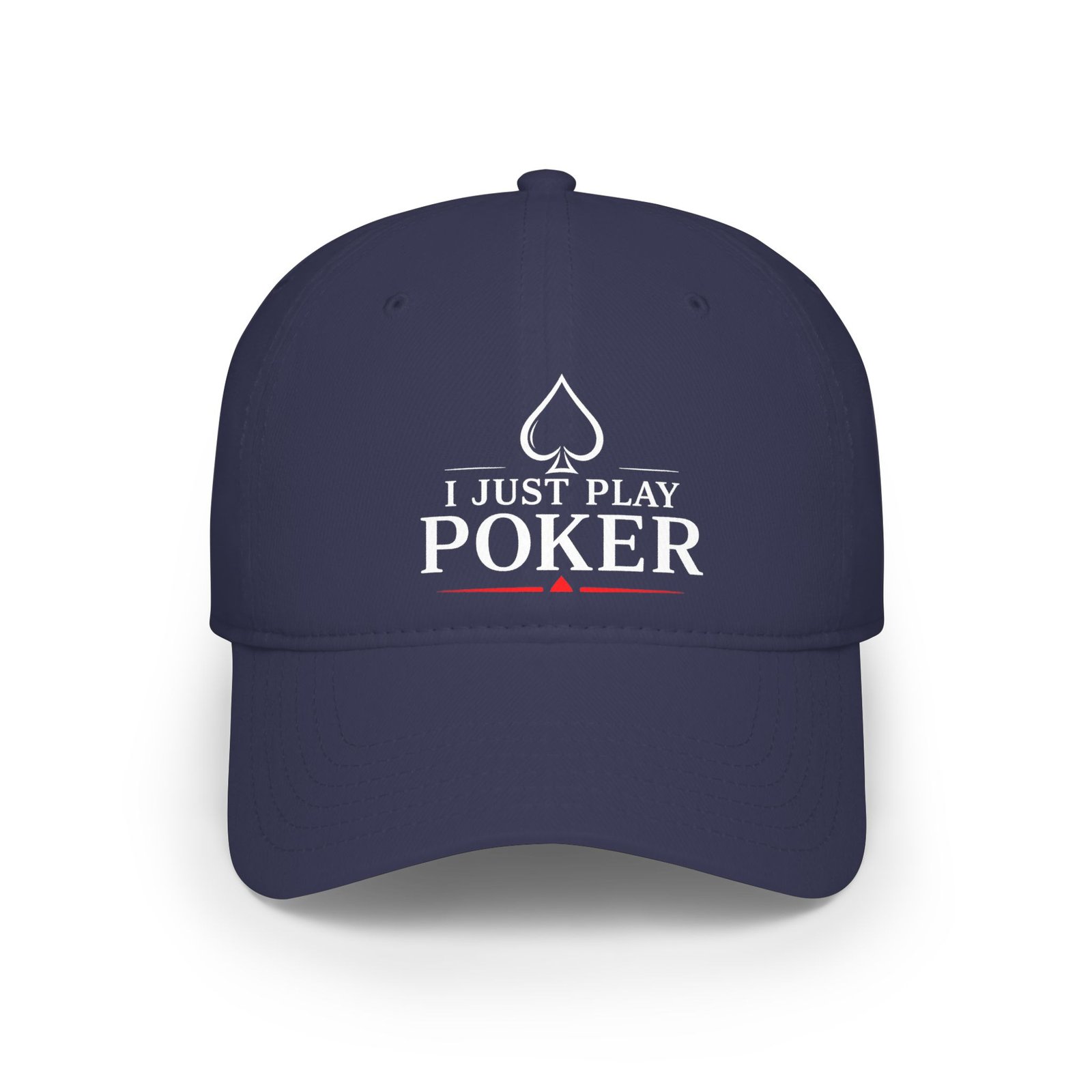 I Just Play Poker Cap – White Poker Logo