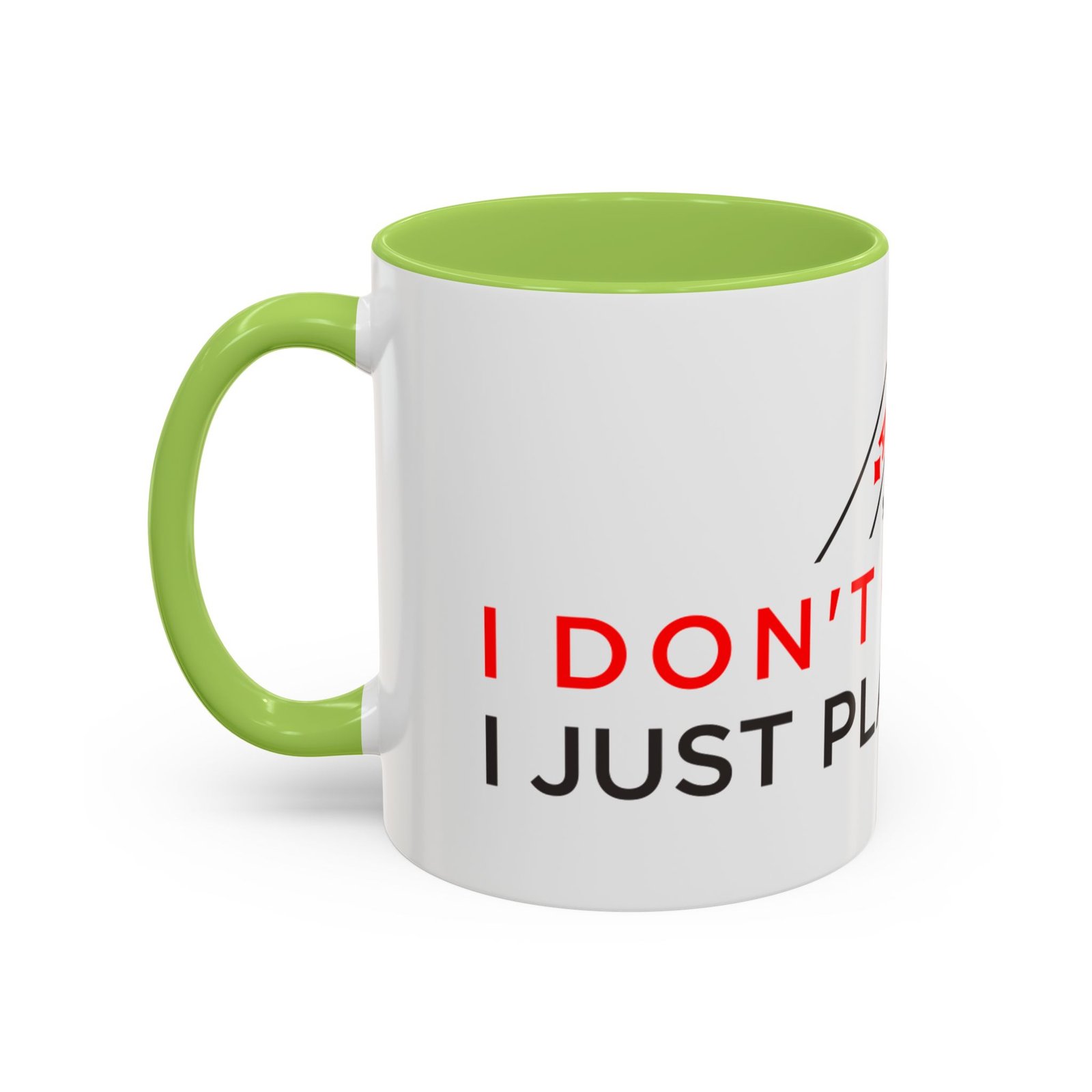 I Don’t Gamble, I Just Play Poker White Mug – Red & Black Logo