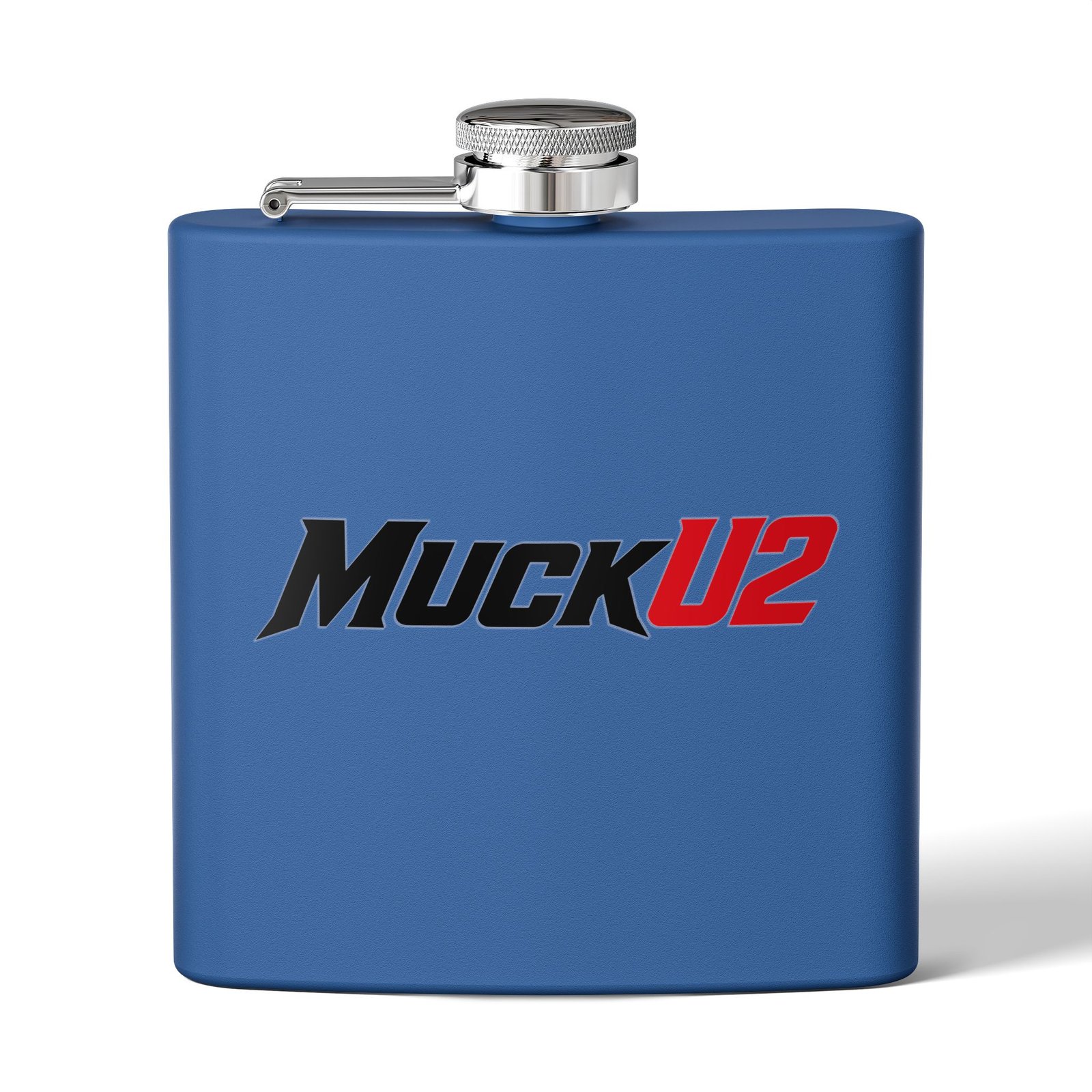 MuckU2 Flask – Black & Red Logo Poker Flask