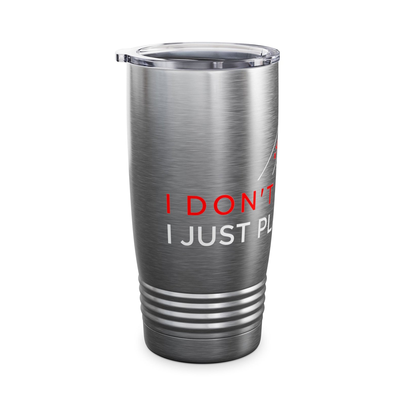 I Don’t Gamble, I Just Play Poker Tumbler – Red & White Poker Logo