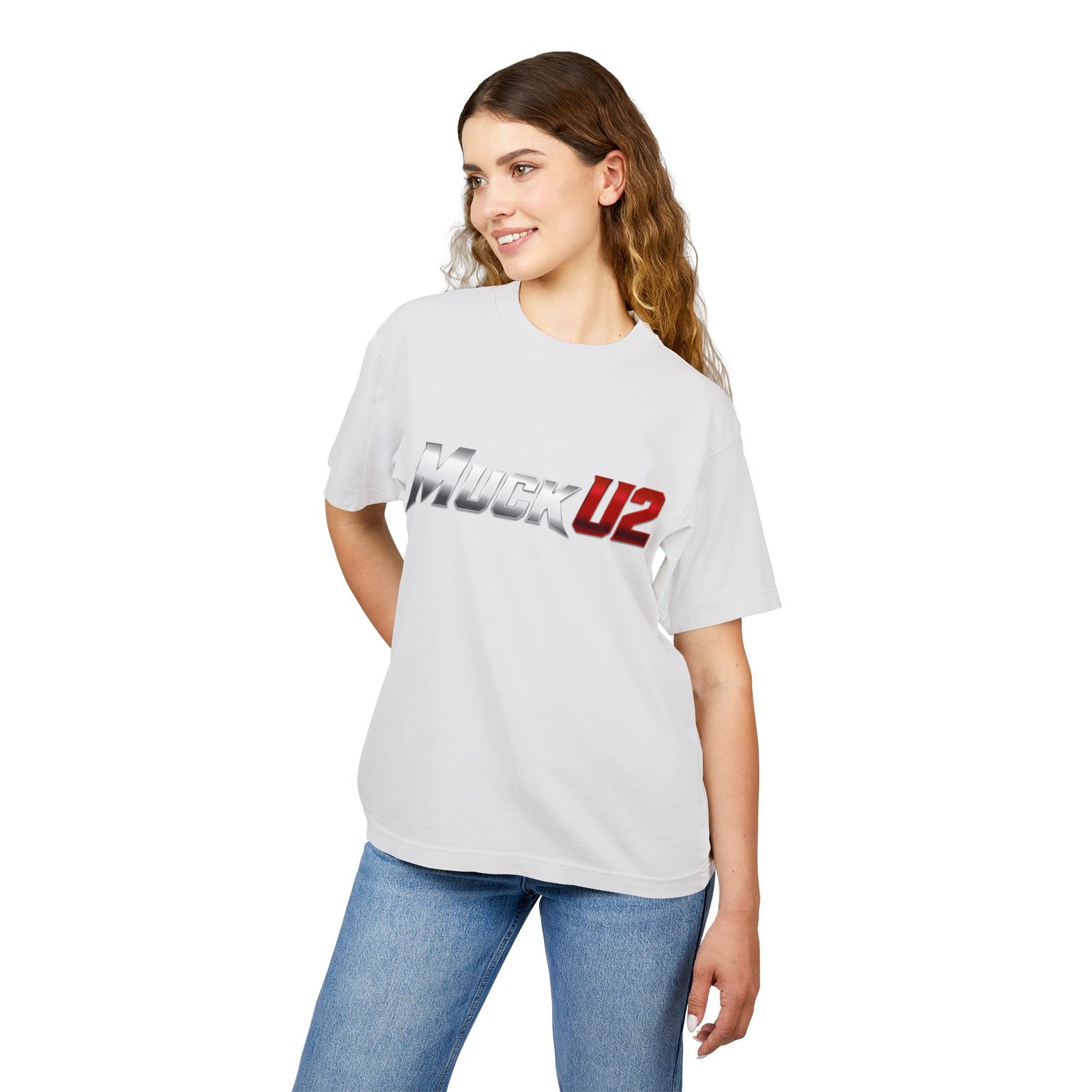 MuckU2 T-Shirt – Silver & Red Logo Poker Tee