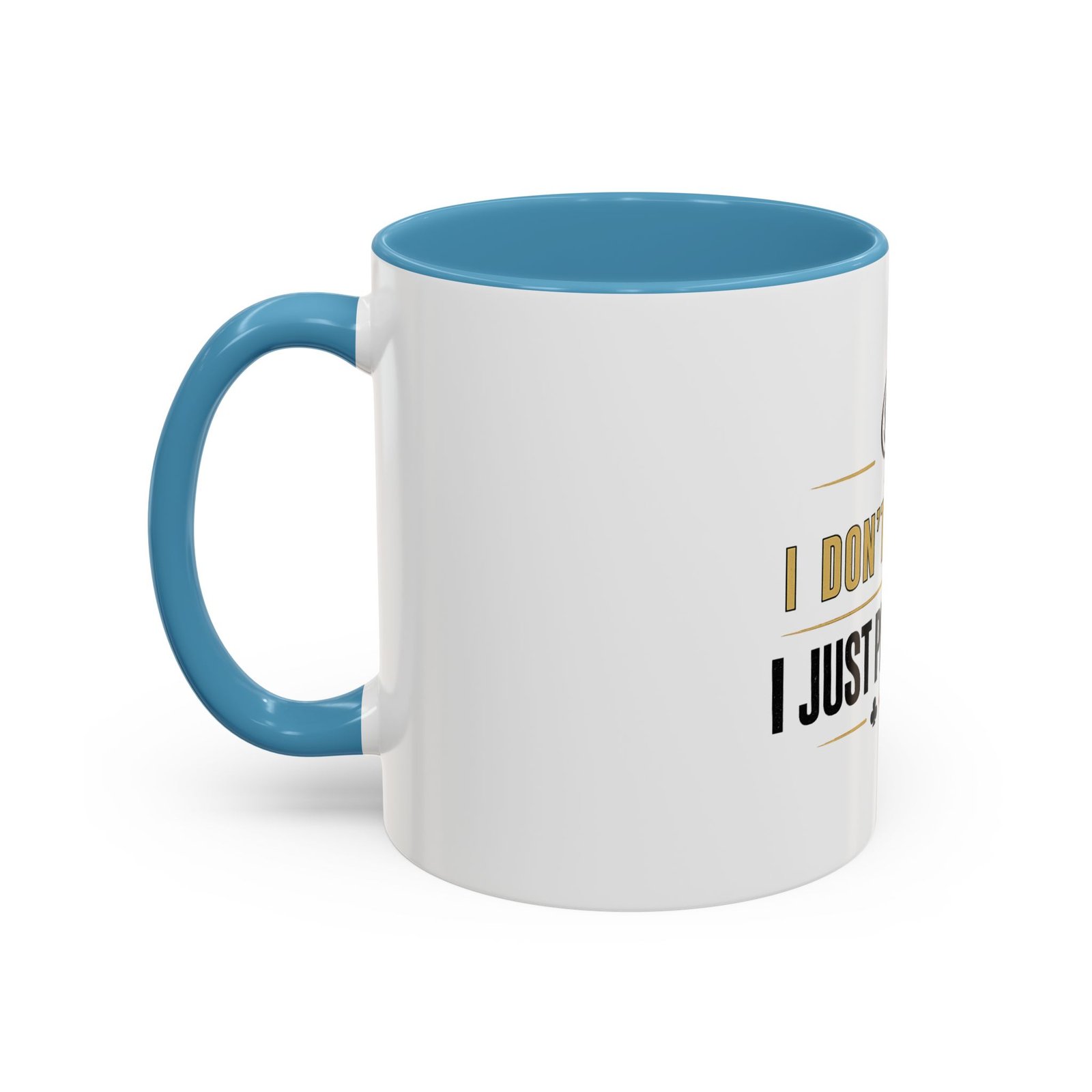 I Don’t Gamble, I Just Play Poker White Mug – Gold & Black Logo