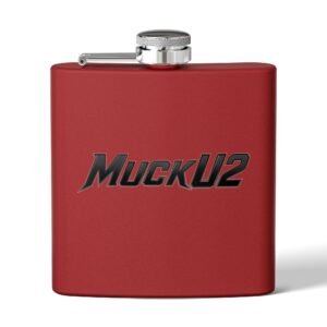 MuckU2 Flask – Black Logo Poker Flask