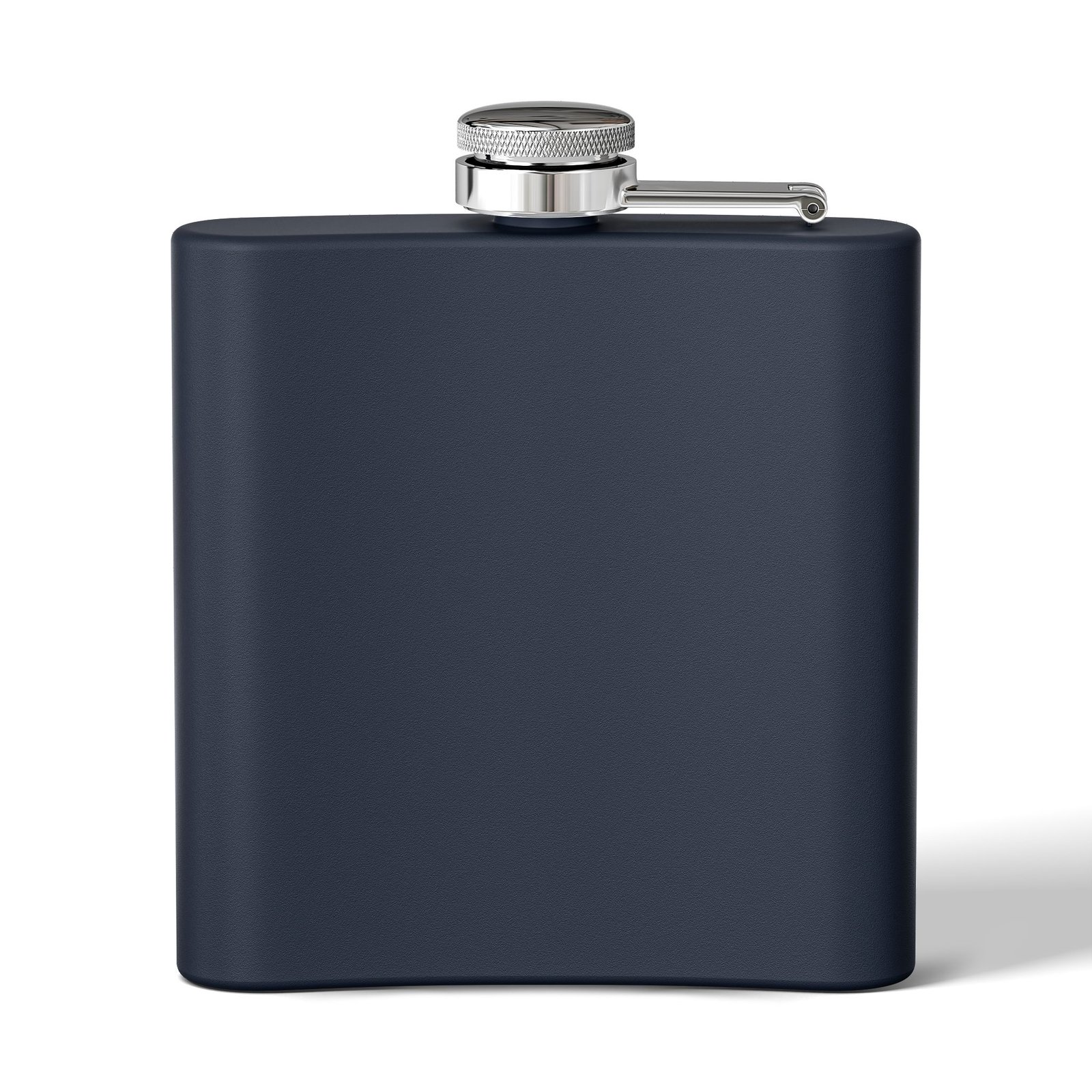 MuckU2 Flask – Silver & Red Logo Poker Flask