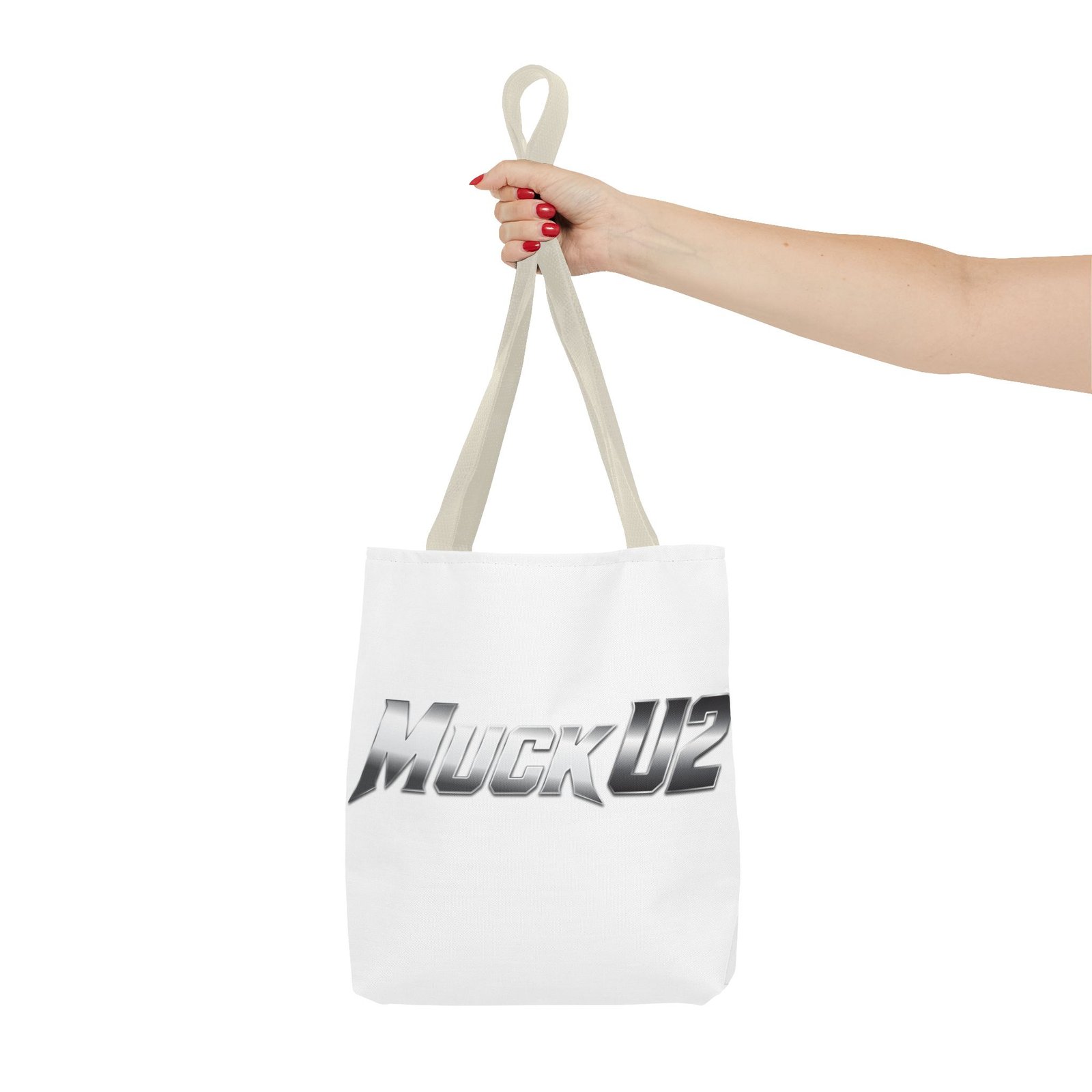 MuckU2 Canvas Tote Bag – Silver Gradient Poker Logo