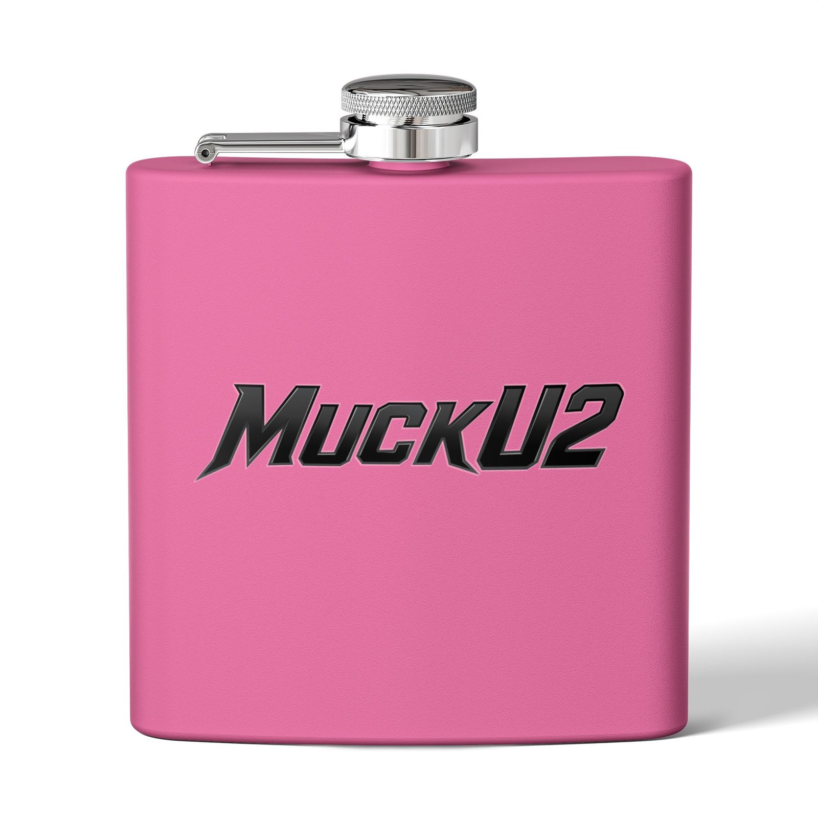 MuckU2 Flask – Black Logo Poker Flask