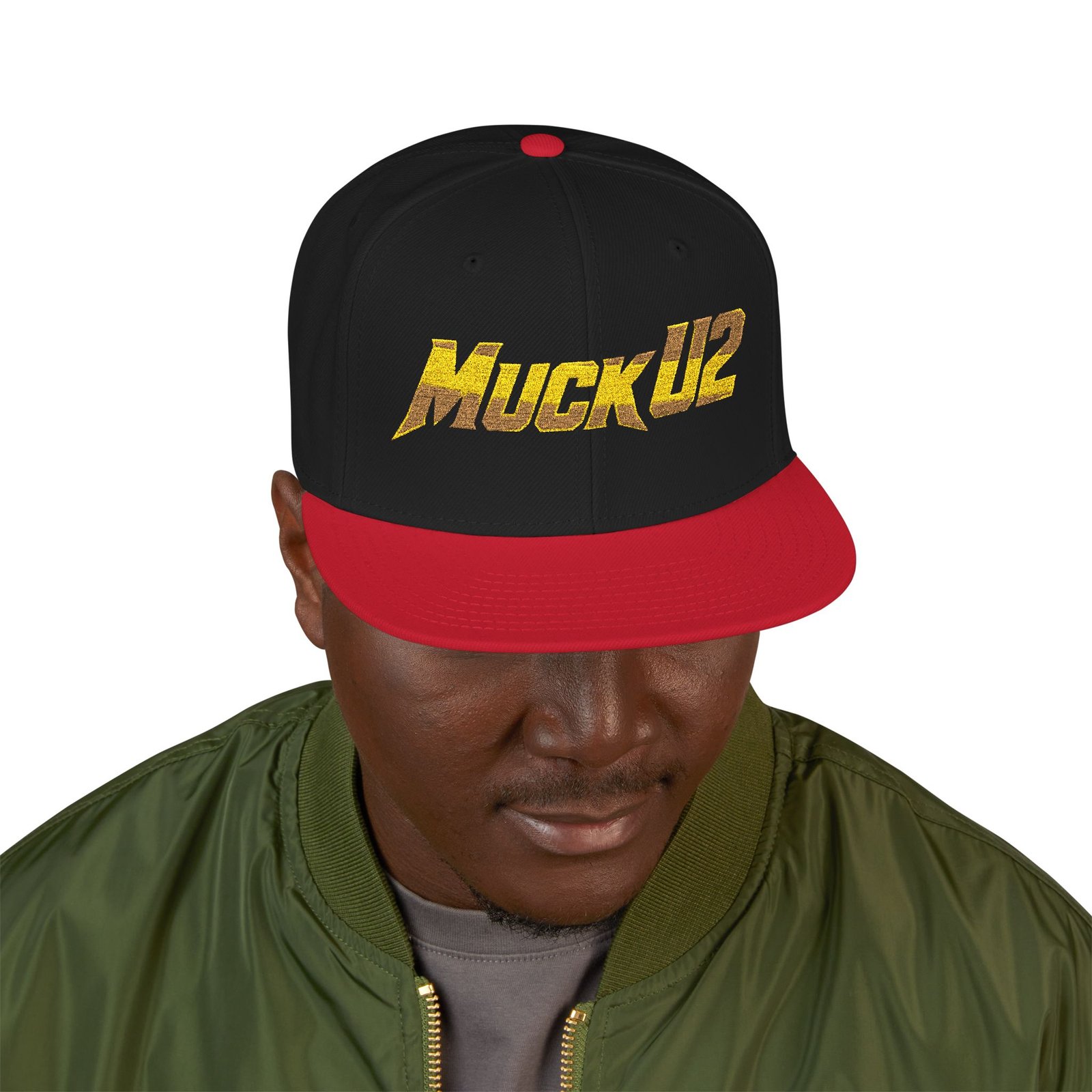 MuckU2 Snapback Poker Cap – Gold Logo