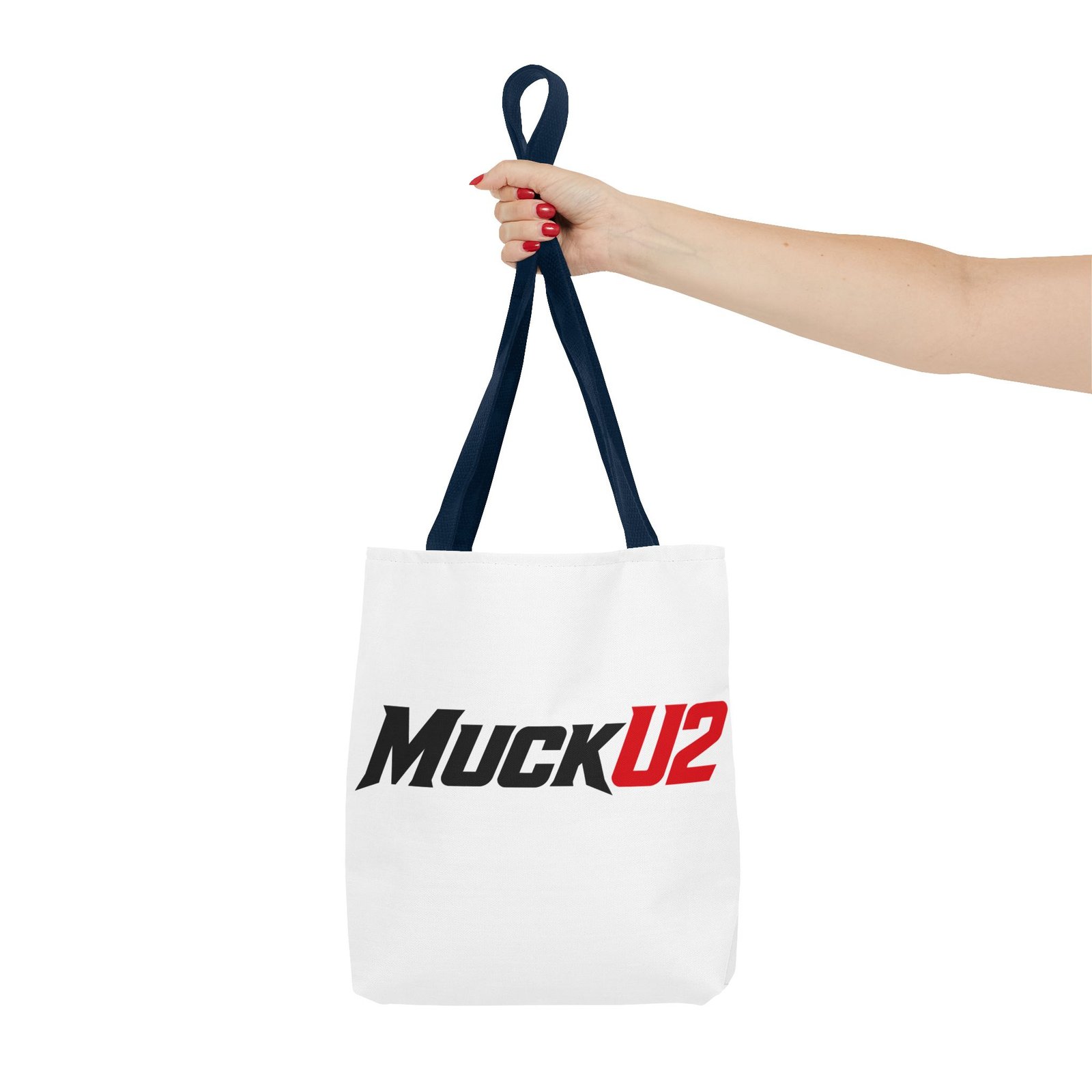 MuckU2 Canvas Tote Bag – Black & Red Poker Logo