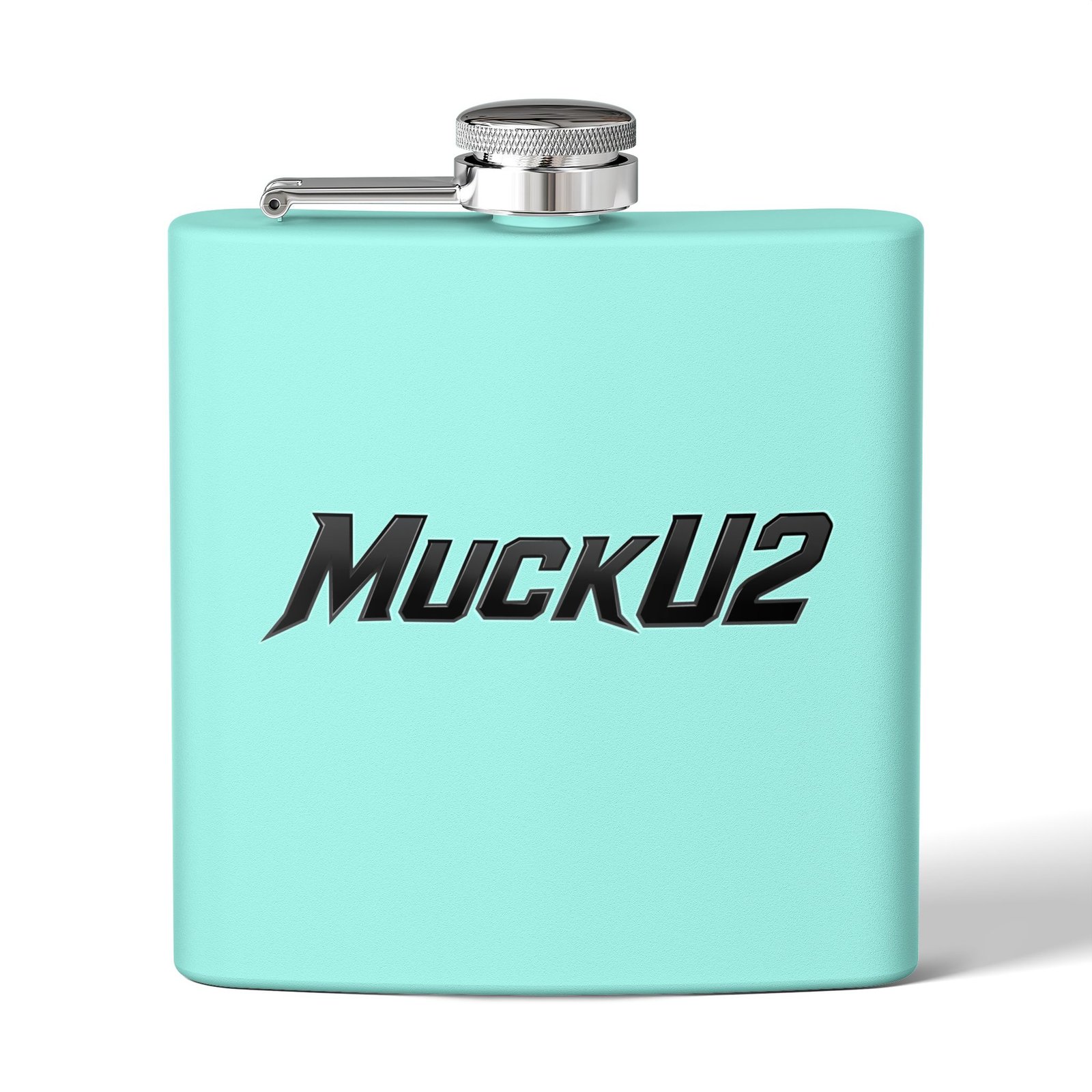 MuckU2 Flask – Black Logo Poker Flask