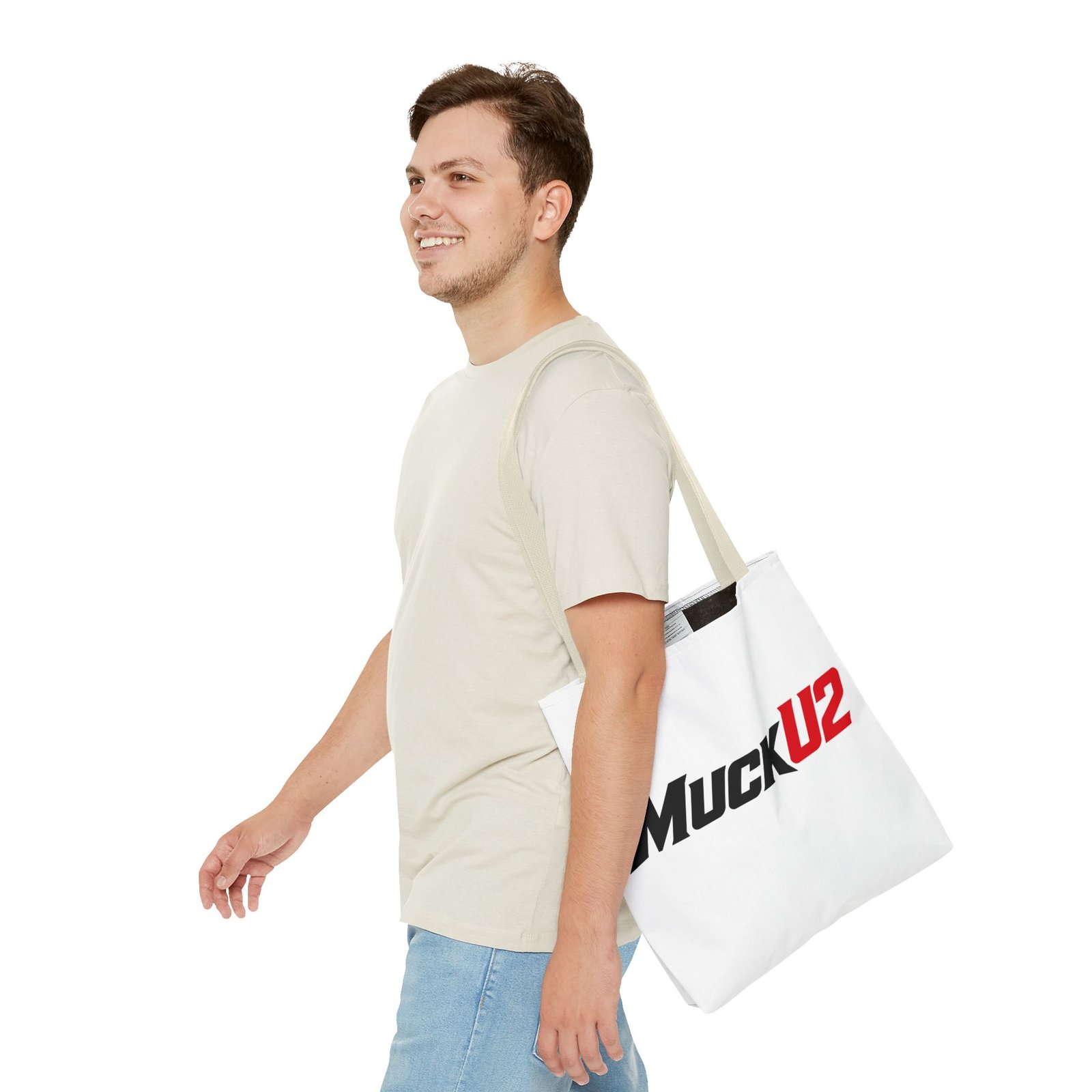 MuckU2 Canvas Tote Bag – Black & Red Poker Logo