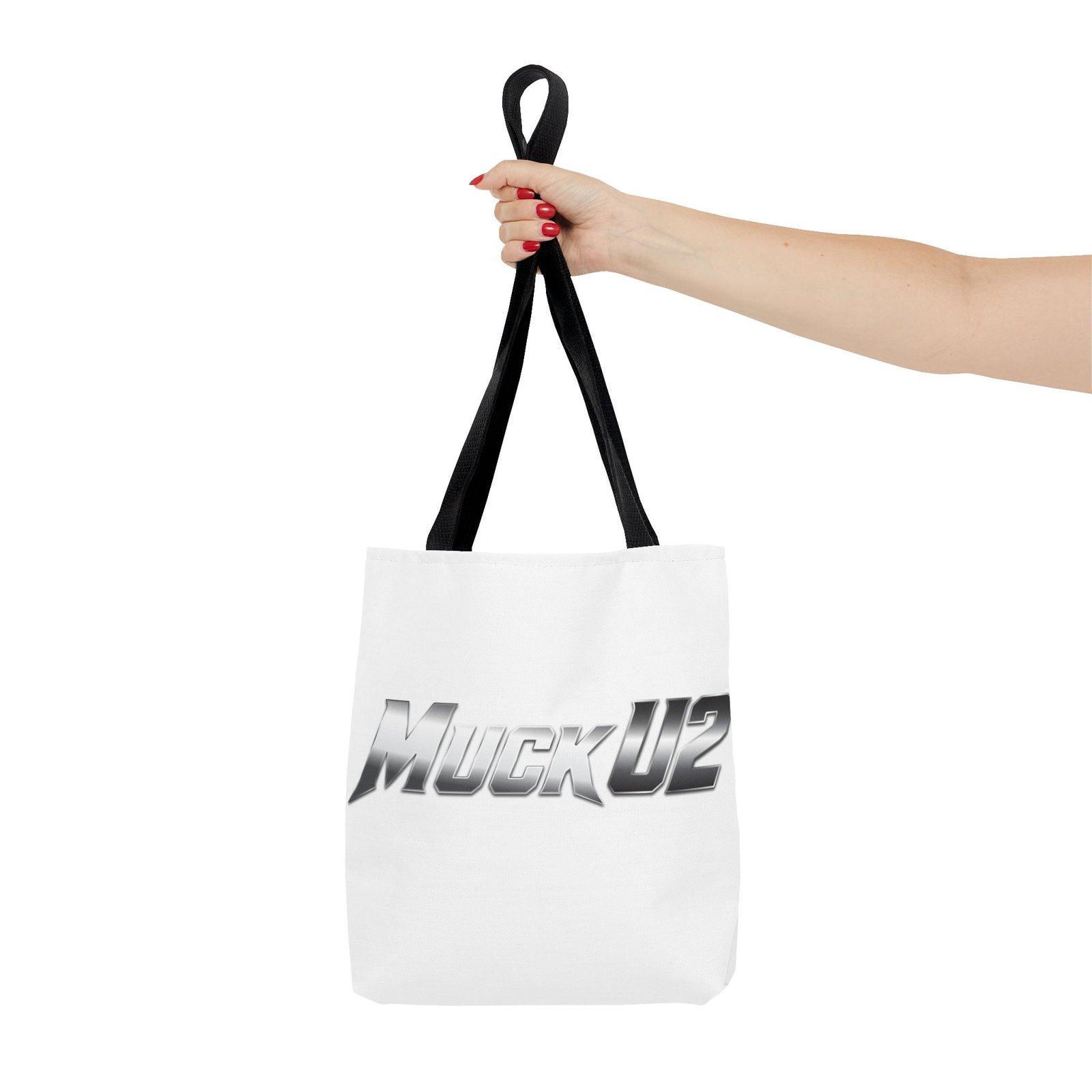 MuckU2 Canvas Tote Bag – Silver Gradient Poker Logo