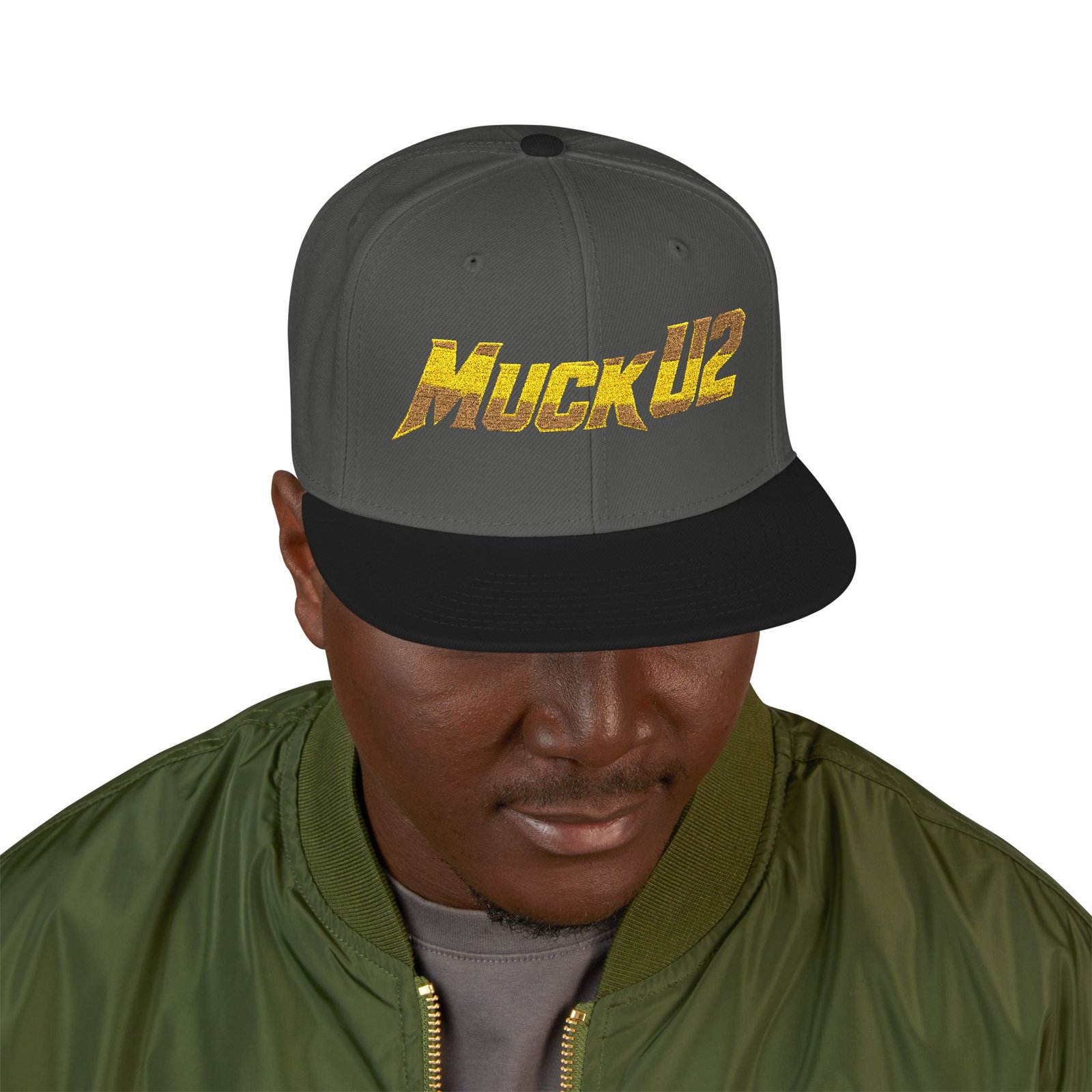 MuckU2 Snapback Poker Cap – Gold Logo