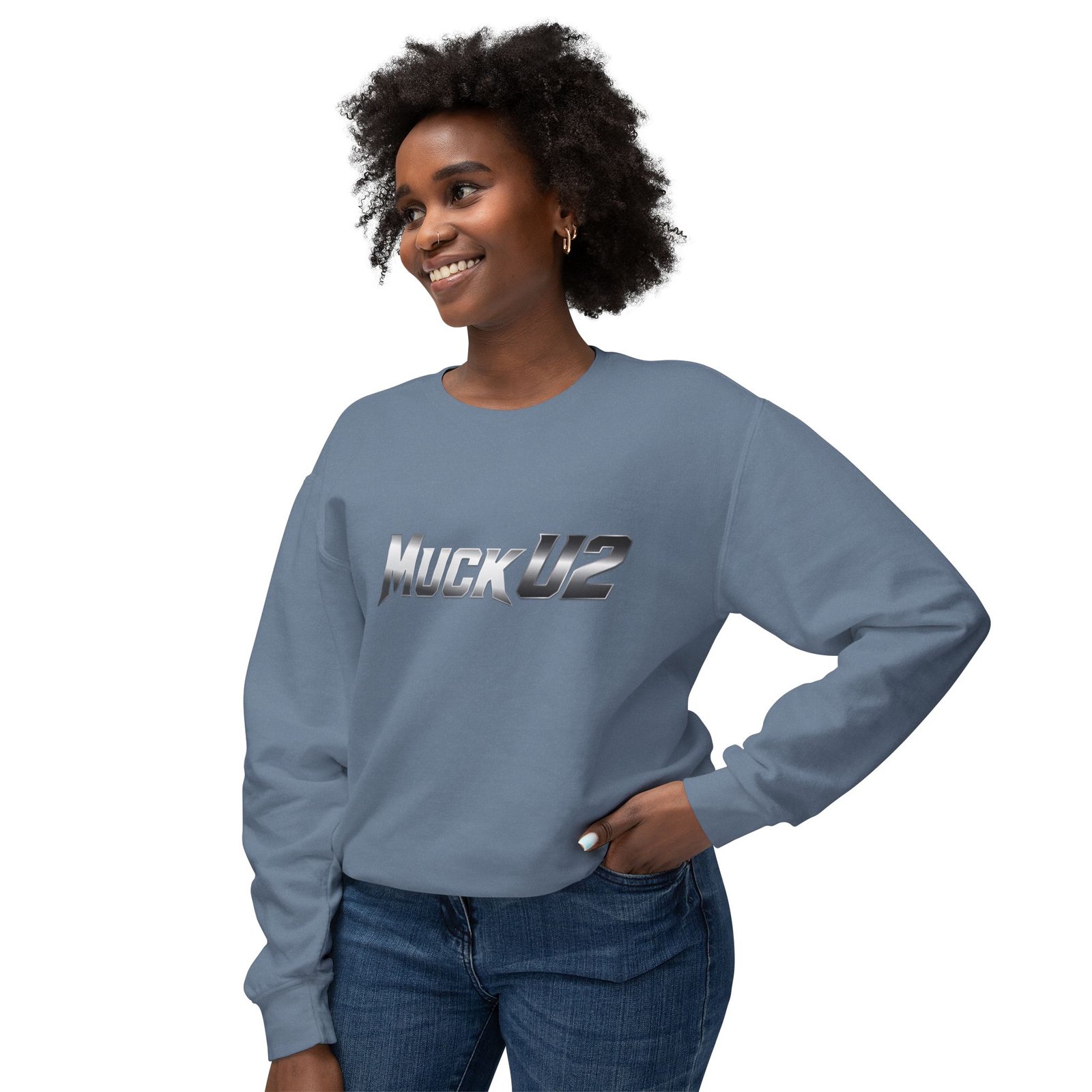 MuckU2 Sweatshirt – Silver Logo Poker Crewneck