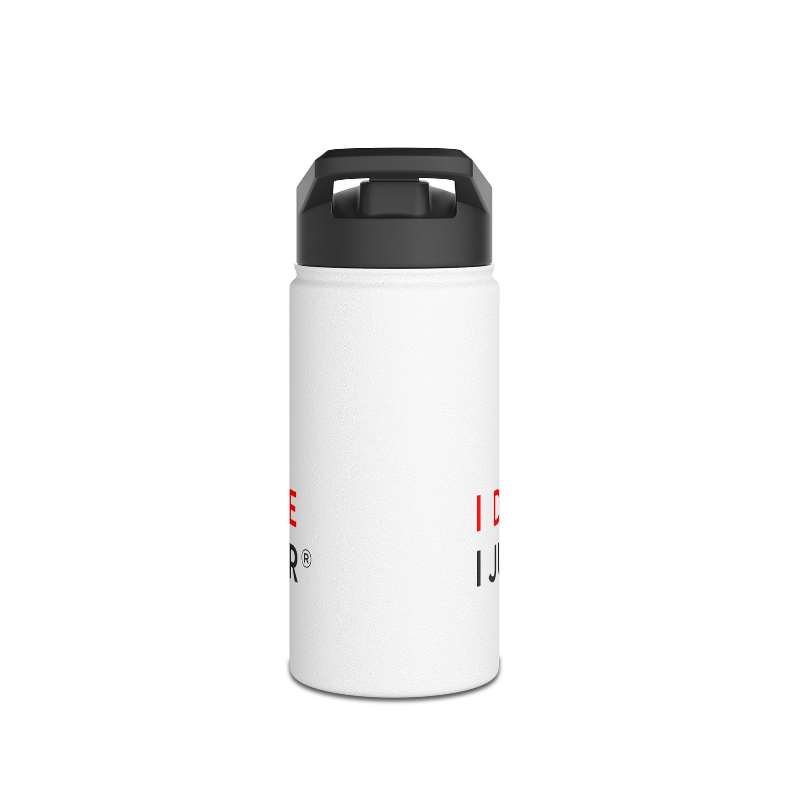 I Don’t Gamble, I Just Play Poker Water Bottle – Red & Black Logo