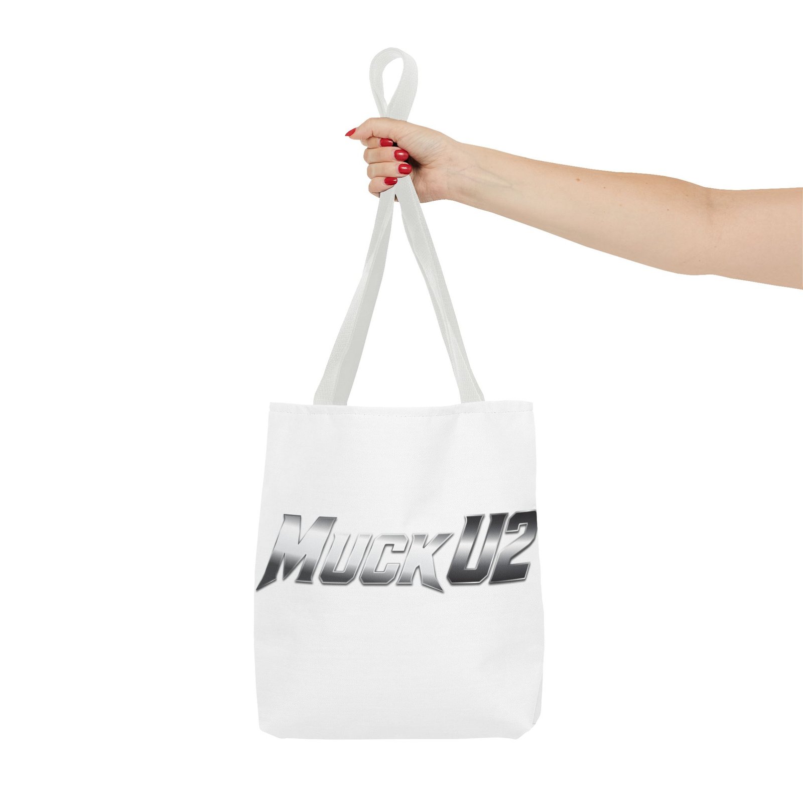 MuckU2 Canvas Tote Bag – Silver Gradient Poker Logo
