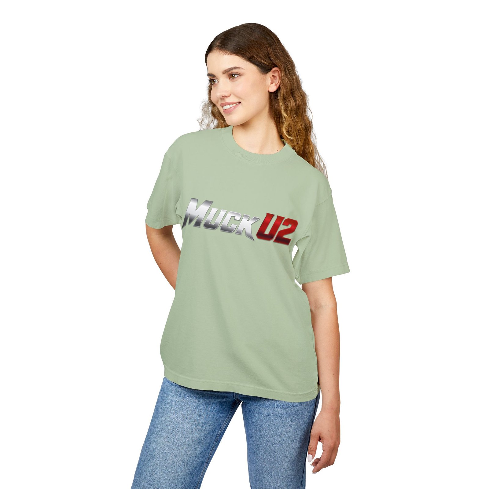 MuckU2 T-Shirt – Silver & Red Logo Poker Tee