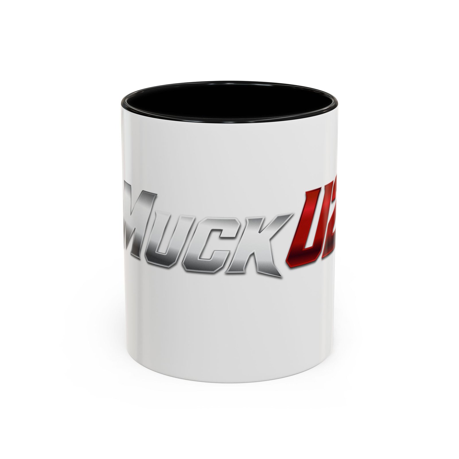 MuckU2 Mug – Silver & Red Logo Poker Coffee Mug