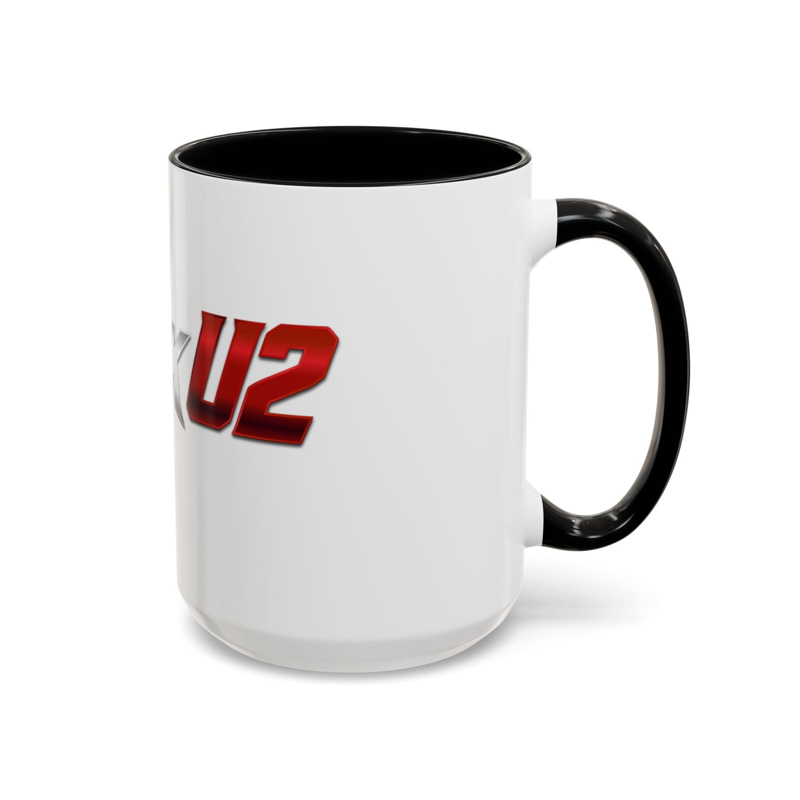 MuckU2 Mug – Silver & Red Logo Poker Coffee Mug