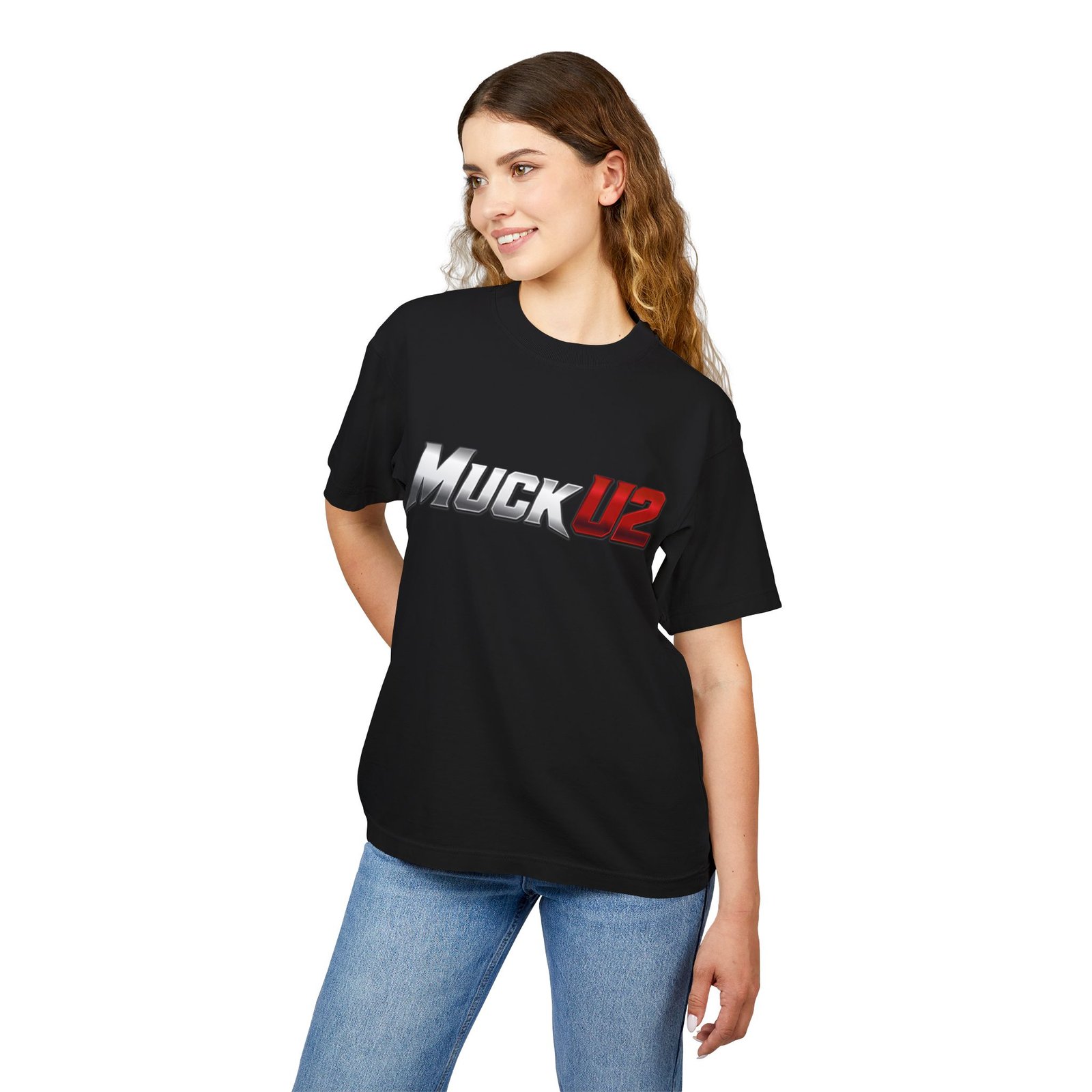 MuckU2 T-Shirt – Silver & Red Logo Poker Tee