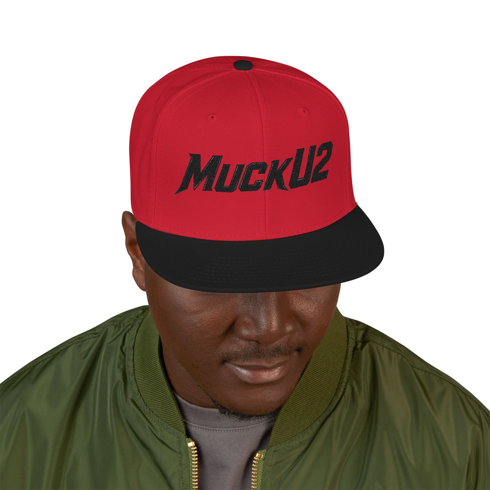 MuckU2 Snapback Poker Cap – Black Logo