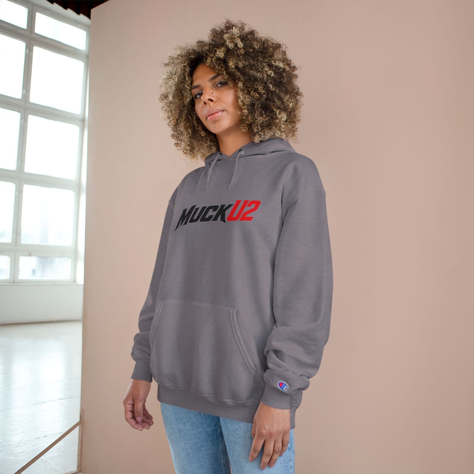 MuckU2 Hoodie – Black & Red Logo Poker Pullover