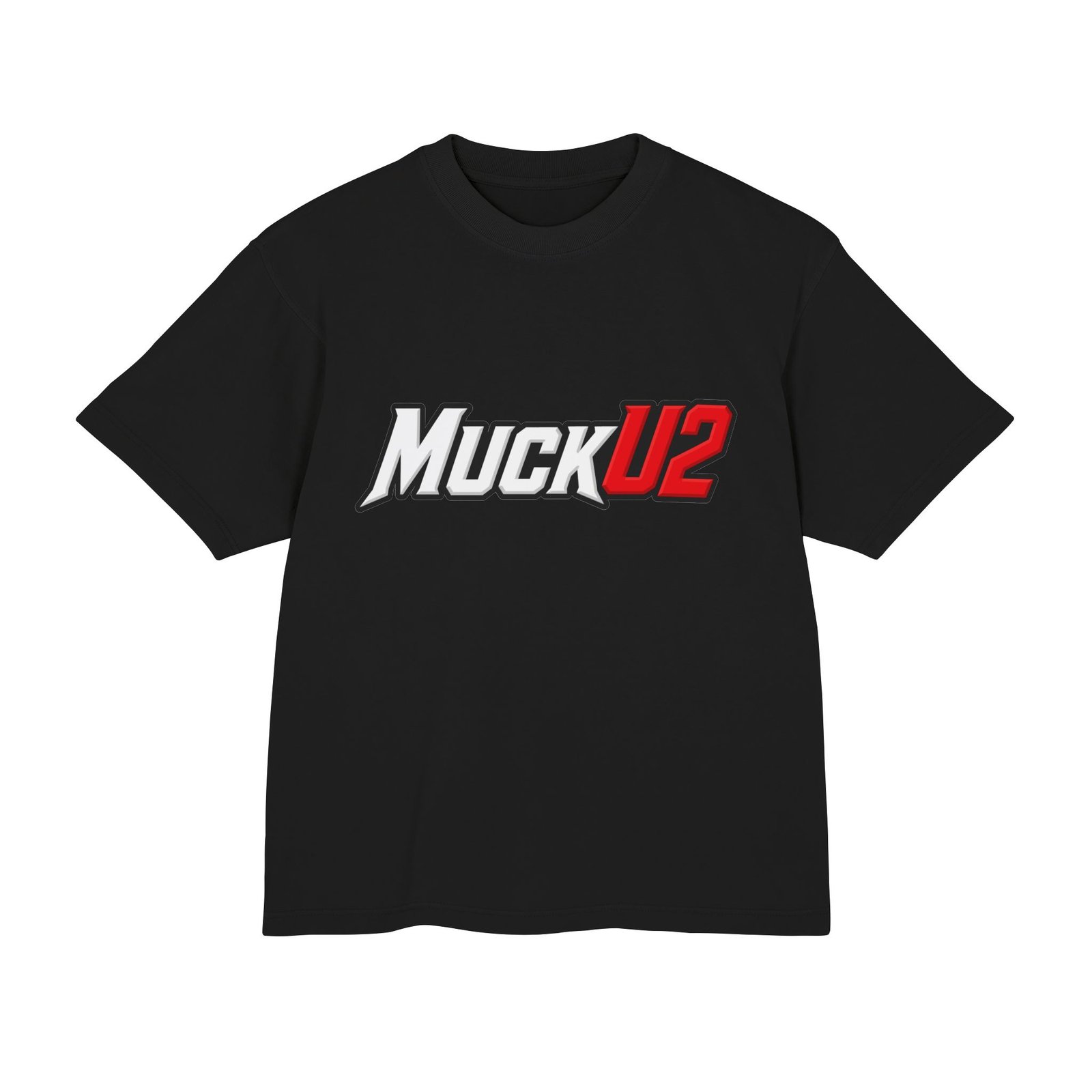 MuckU2 T-Shirt – White & Red Logo Poker Graphic Tee