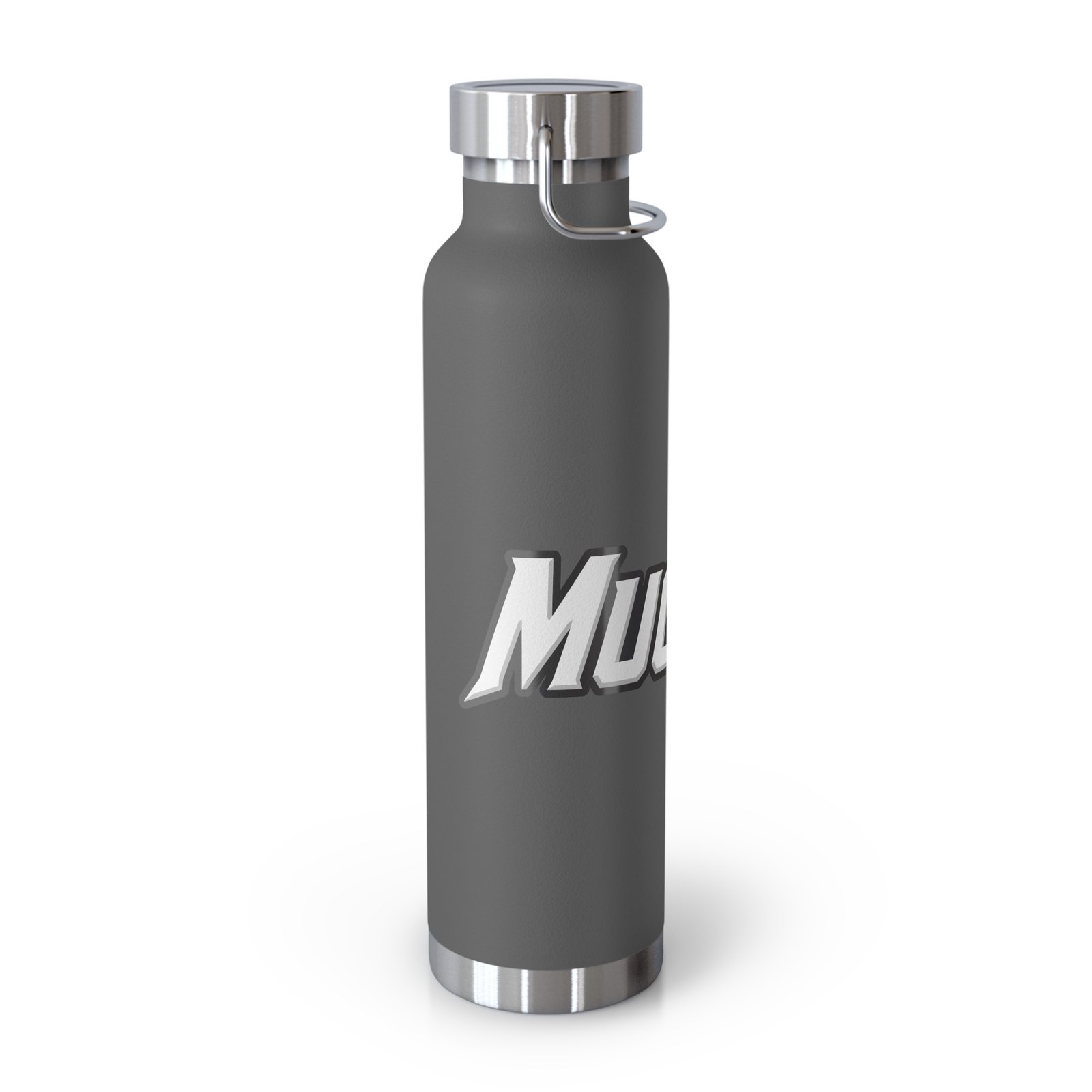 MuckU2 Insulated Water Bottle – White & Red Outlined Poker Logo