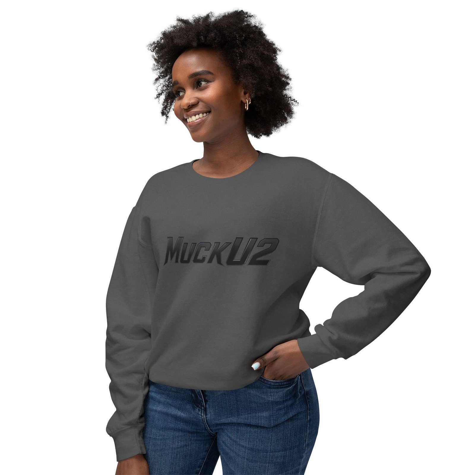 MuckU2 Sweatshirt – Black Logo Poker Crewneck