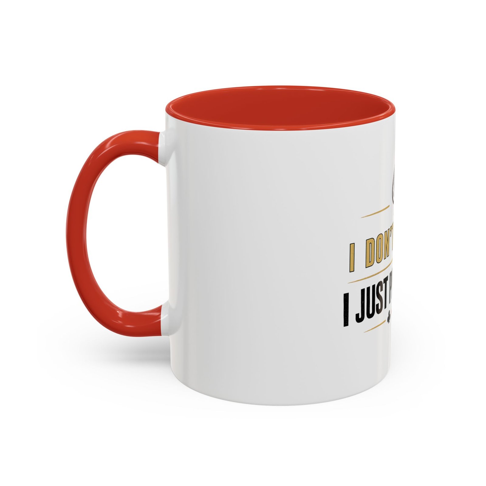 I Don’t Gamble, I Just Play Poker White Mug – Gold & Black Logo