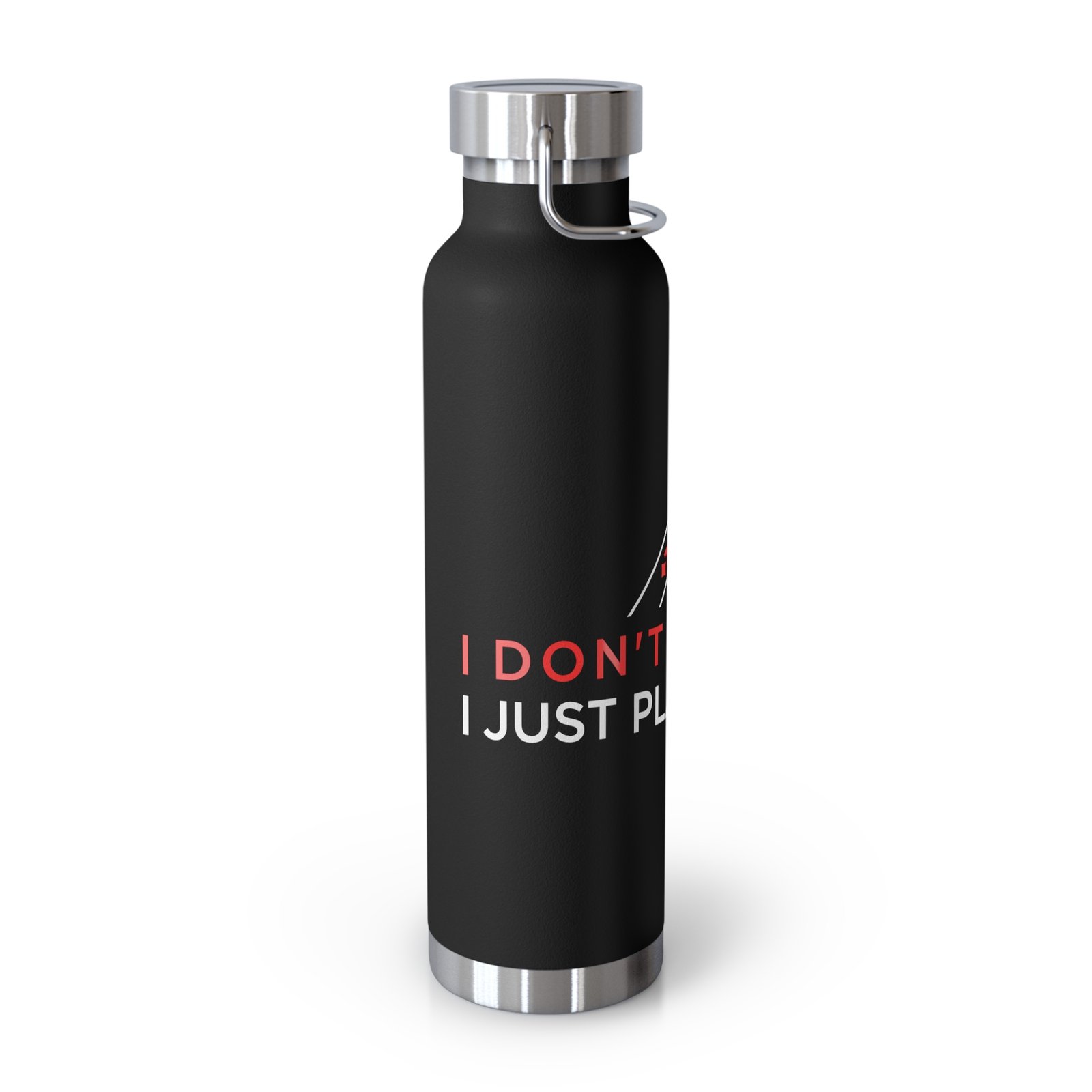 I Don’t Gamble, I Just Play Poker Insulated Water Bottle – Red & Black Logo