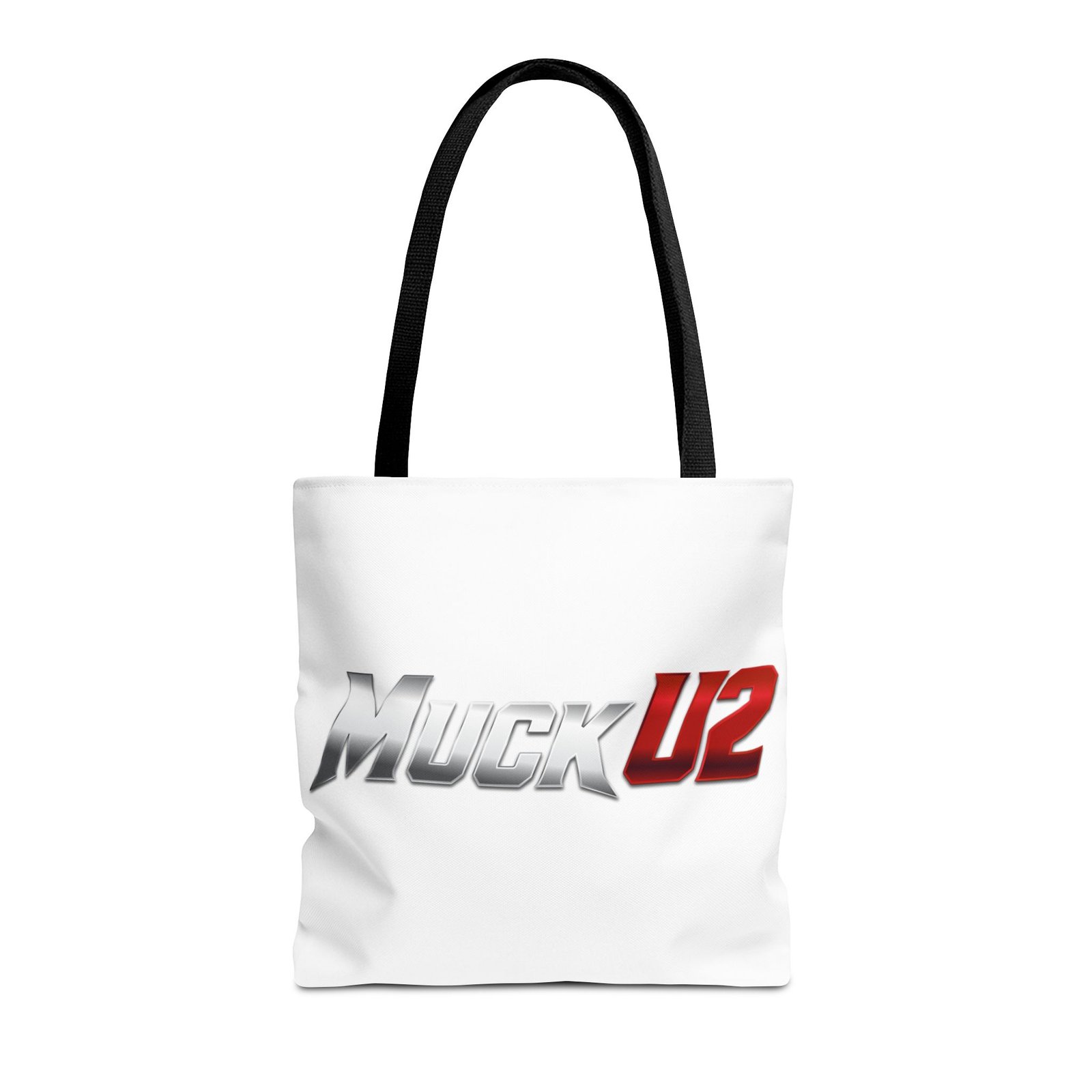 MuckU2 Canvas Tote Bag – Silver & Red Poker Logo