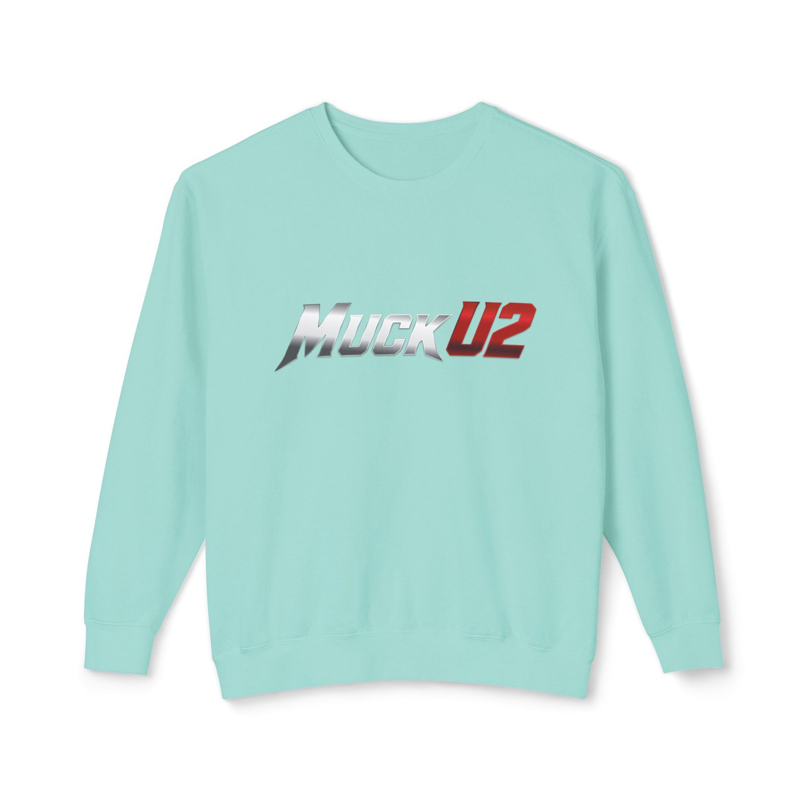 MuckU2 Sweatshirt – Silver & Red Logo Poker Crewneck
