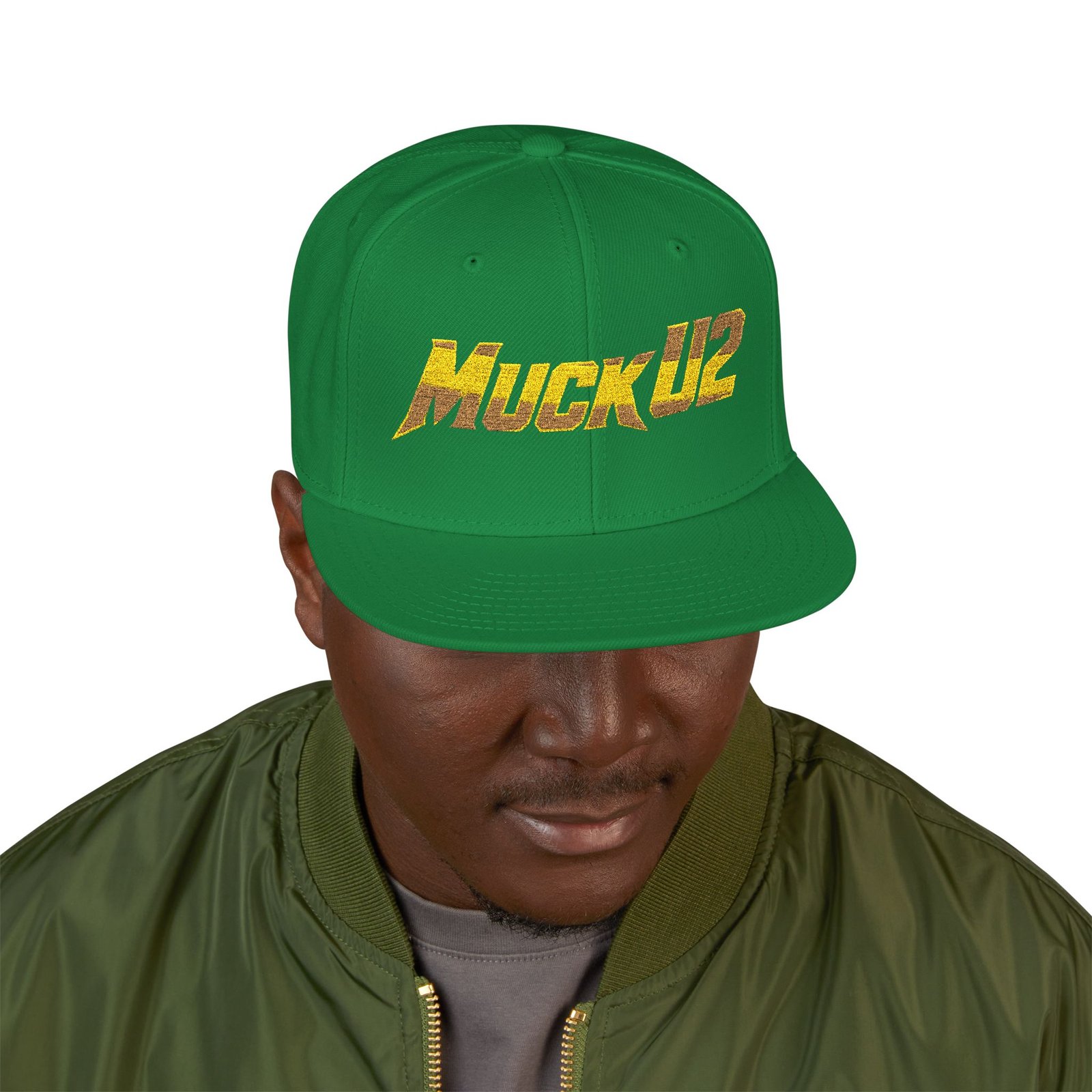 MuckU2 Snapback Poker Cap – Gold Logo